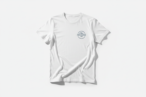 short sleve t-shirt with a logo "Freshwater Co"